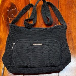 Moda Bella Elegant Black Textured Shoulder Bag BB3